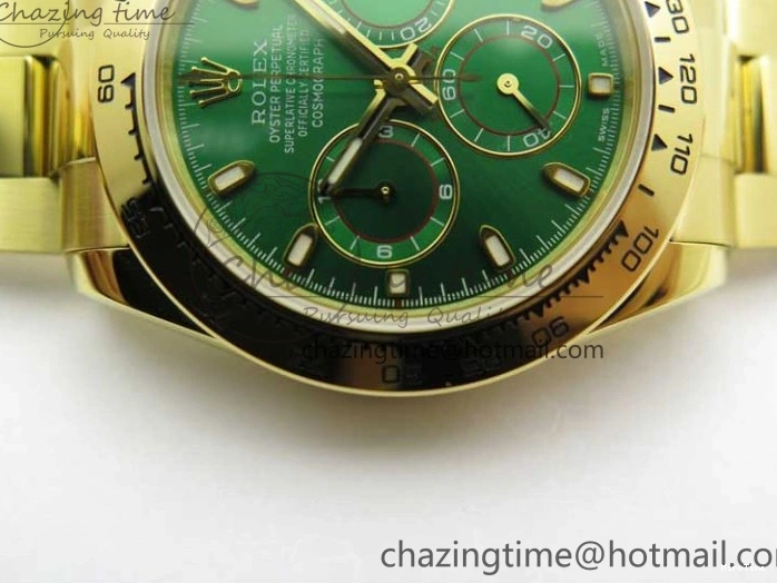 MiroTime 0302 Minimalist Daytona YG KKF 1:1 Best Edition 904L Steel Green Dial on YG Bracelet A 2451
